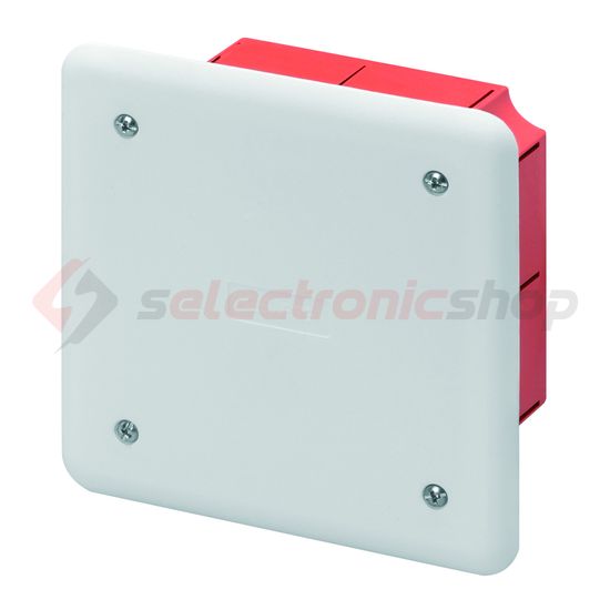 Süllyesztett kötő-/szerelvénydoboz DIN-sínnel négyzetes 92mm x 92mm x műanyag piros 48PT GEWISS - GW48001