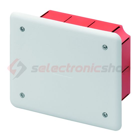 Süllyesztett kötő-/szerelvénydoboz DIN-sínnel téglalap 118mm x 96mm x műanyag piros 48PT GEWISS - GW48002