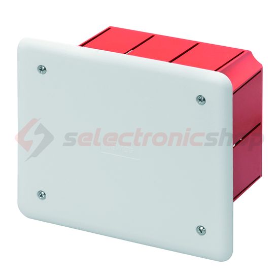 Süllyesztett kötő-/szerelvénydoboz DIN-sínnel téglalap 118mm x 96mm x műanyag piros 48PT GEWISS - GW48003