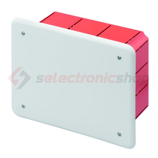 Süllyesztett kötő-/szerelvénydoboz DIN-sínnel téglalap 160mm x 130mm x műanyag piros 48PT GEWISS - GW48005