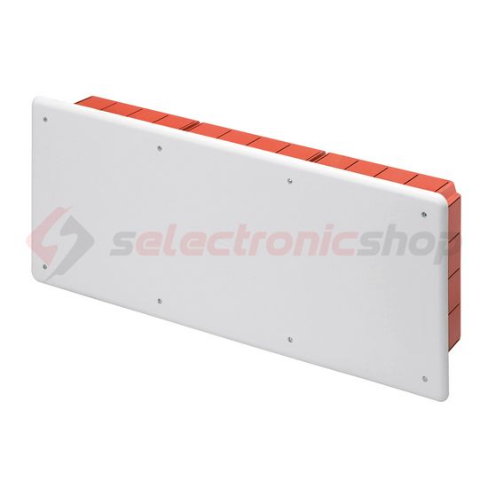 Süllyesztett kötő-/szerelvénydoboz DIN-sínnel téglalap 516mm x 202mm x műanyag piros 48PT GEWISS - GW48010