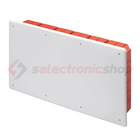 Süllyesztett kötő-/szerelvénydoboz DIN-sínnel téglalap 516mm x 294mm x műanyag piros 48PT GEWISS - GW48011