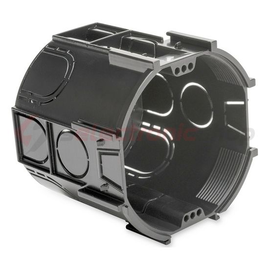 Süllyesztett kötő-/szerelvénydoboz (MÜDS) 1-es kerek 75mm-átmérő fekete műanyag ASDT 70 Dietzel - 103050