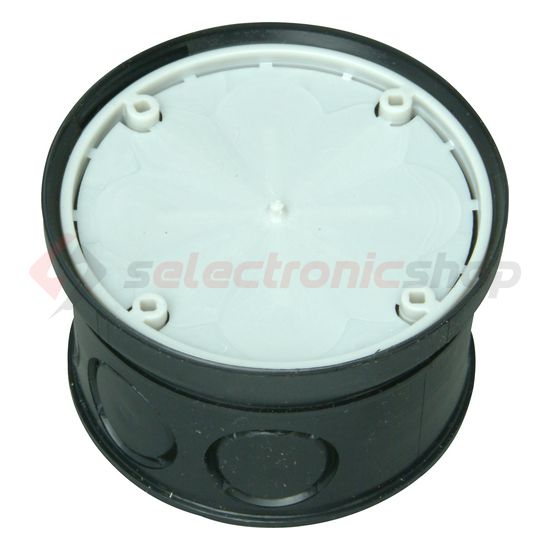 Süllyesztett szerelvénydoboz 1-es kerek 60mm-átmérő műanyag fekete Kopp - 392201001