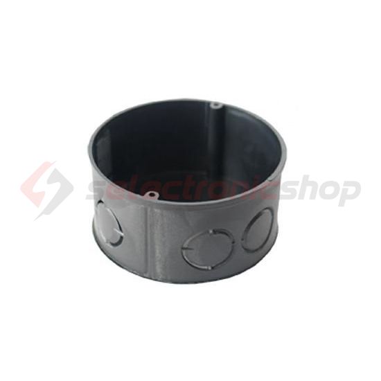 Süllyesztett szerelvénydoboz 1-es kerek 65mm-átmérő fekete műanyag MÜDS65 BUDVILL - T 300 61