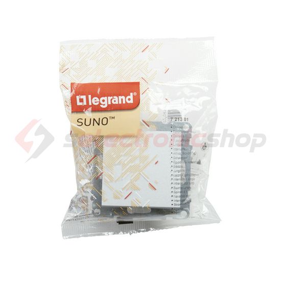 Suno 101 1P kapcsoló 101 1P kapcsoló betét közp. fedéllel alumínium süllyesztett rugós LEGRAND - 721301