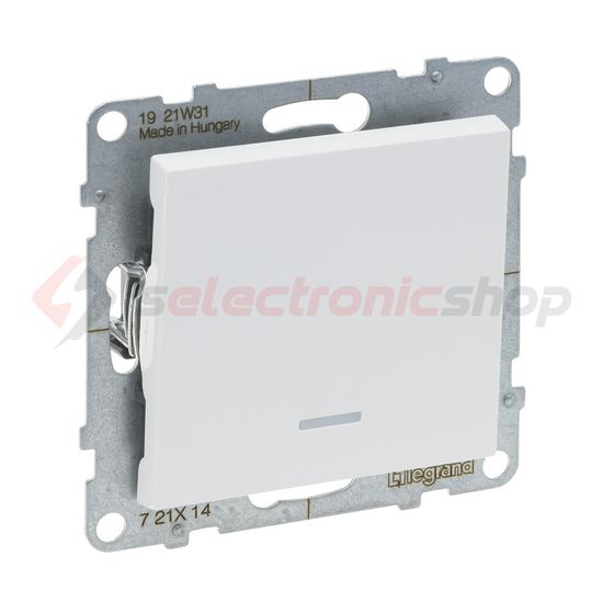 Suno 101 1P kapcsoló 101 1P kapcsoló betét közp. fedéllel fehér süllyesztett rugós IP20 LEGRAND - 721114