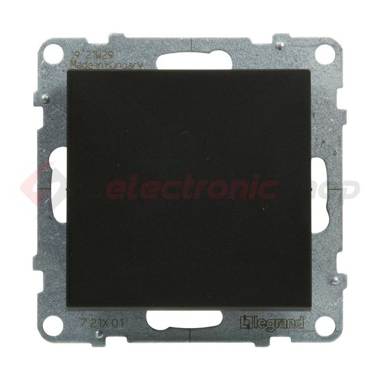 Suno 101 1P kapcsoló 101 1P kapcsoló betét közp. fedéllel fekete süllyesztett rugós IP20 LEGRAND - 721401