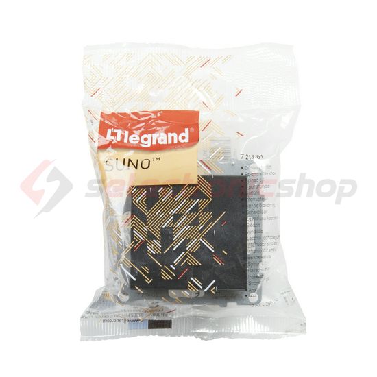 Suno 101 1P kapcsoló 101 1P kapcsoló betét közp. fedéllel fekete süllyesztett rugós IP20 LEGRAND - 721401