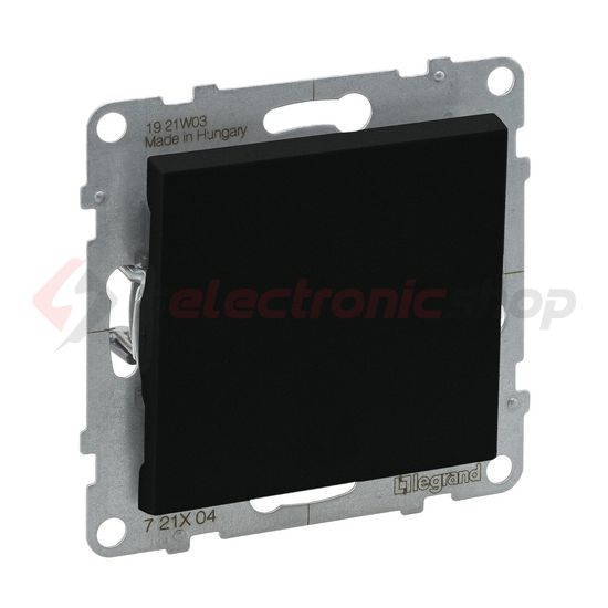 Suno 101 1P kapcsoló 101 1P kapcsoló betét közp. fedéllel fekete süllyesztett rugós IP20 LEGRAND - 721401