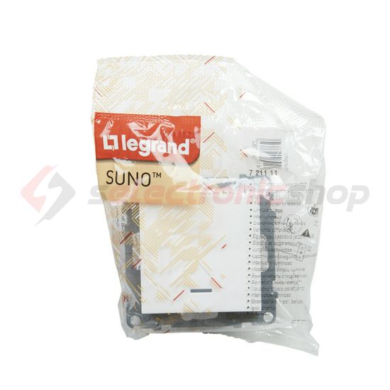 Suno 101 1P kapcsoló +jelzőfény 101 1P kapcsoló betét közp. fedéllel fehér süllyesztett LEGRAND - 721111
