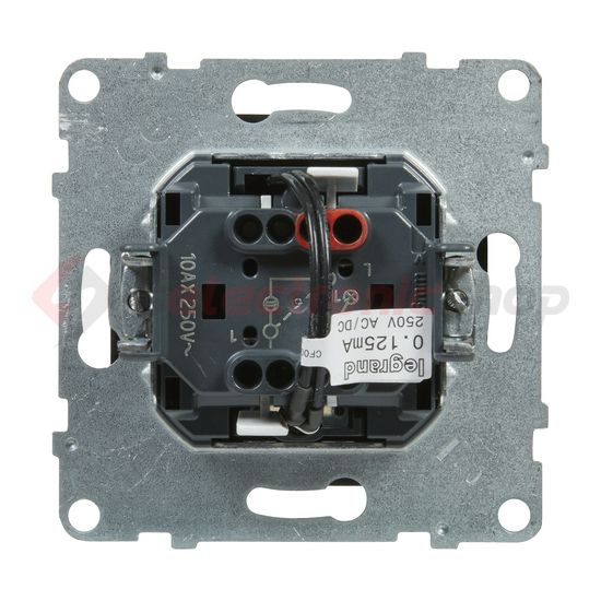 Suno 101 1P kapcsoló +jelzőfény 101 1P kapcsoló betét közp. fedéllel fekete süllyesztett LEGRAND - 721411