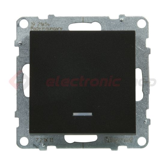 Suno 101 1P kapcsoló +jelzőfény 101 1P kapcsoló betét közp. fedéllel fekete süllyesztett LEGRAND - 721411