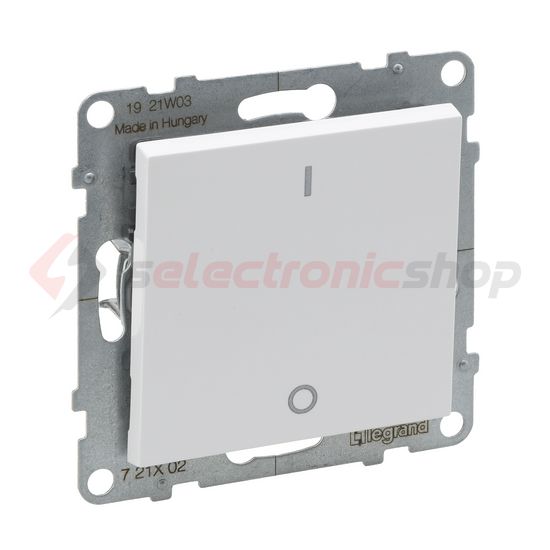 Suno 102 2P kapcsoló (O-I) 102 2P kapcsoló betét közp. fedéllel fehér süllyesztett IP20 LEGRAND - 721102