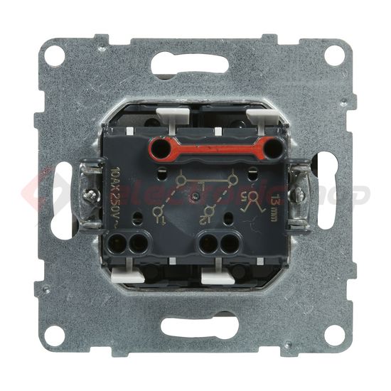 Suno 105 2x1P csillárkapcsoló 101 1P kapcsoló betét közp. fedéllel alumínium süllyesztett LEGRAND - 721305