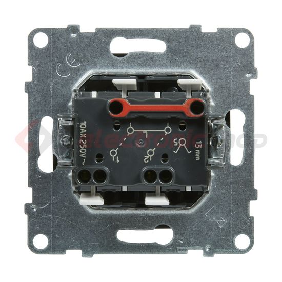 Suno 105 2x1P csillárkapcsoló 101 1P kapcsoló betét közp. fedéllel fekete süllyesztett LEGRAND - 721405