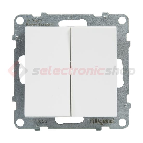 Suno 105 2x1P csillárkapcsoló 105 2x1P csillárkapcsoló betét közp. fedéllel fehér rugós LEGRAND - 721105