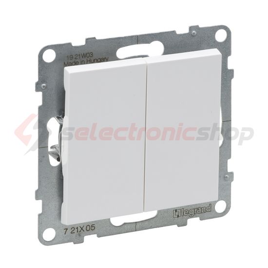 Suno 105 2x1P csillárkapcsoló 105 2x1P csillárkapcsoló betét közp. fedéllel fehér rugós LEGRAND - 721105