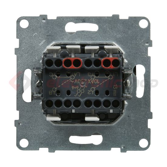 Suno 106+6 kettős váltókapcsoló 106+6 kettős váltókapcsoló betét közp. fedéllel fehér LEGRAND - 721108