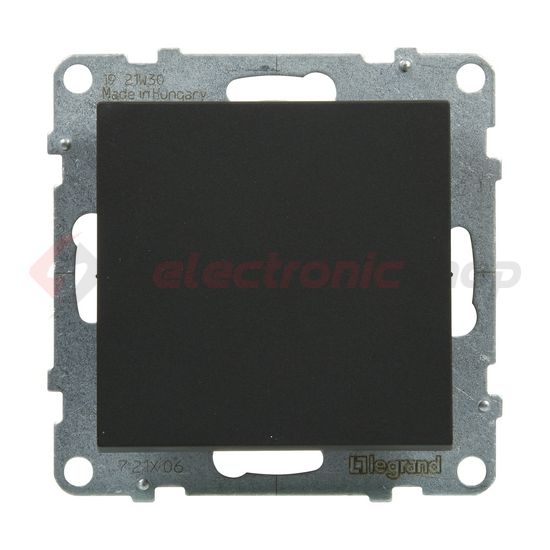 Suno 106 váltókapcsoló 106 váltókapcsoló betét közp. fedéllel fekete süllyesztett rugós LEGRAND - 721406