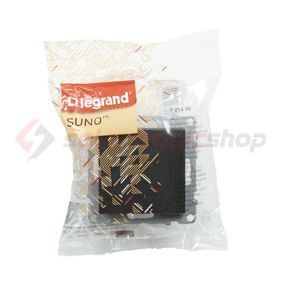 Suno 106 váltókapcsoló 106 váltókapcsoló betét közp. fedéllel fekete süllyesztett rugós LEGRAND - 721406