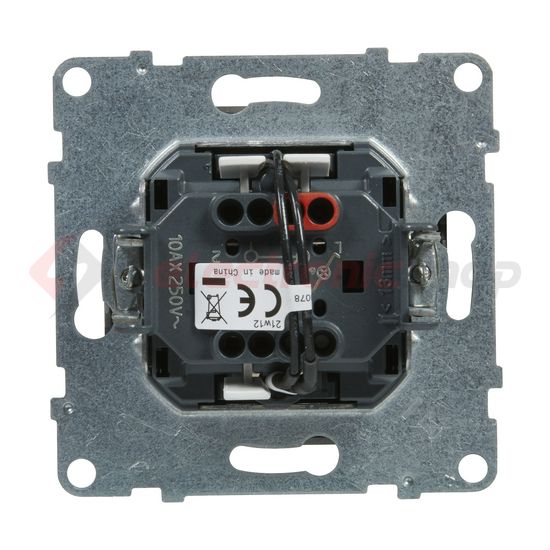 Suno 106 váltókapcsoló +jelzőfény 106 váltókapcsoló betét közp. fedéllel alumínium rugós LEGRAND - 721316