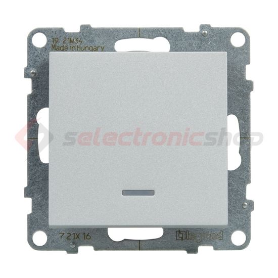 Suno 106 váltókapcsoló +jelzőfény 106 váltókapcsoló betét közp. fedéllel alumínium rugós LEGRAND - 721316