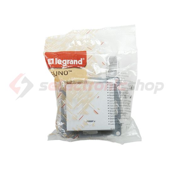 Suno 106 váltókapcsoló +jelzőfény 106 váltókapcsoló betét közp. fedéllel alumínium rugós LEGRAND - 721316