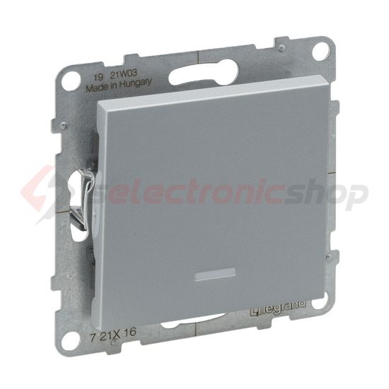 Suno 106 váltókapcsoló +jelzőfény 106 váltókapcsoló betét közp. fedéllel alumínium rugós LEGRAND - 721316