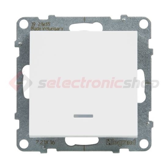Suno 106 váltókapcsoló +jelzőfény 106 váltókapcsoló betét közp. fedéllel fehér rugós IP20 LEGRAND - 721116