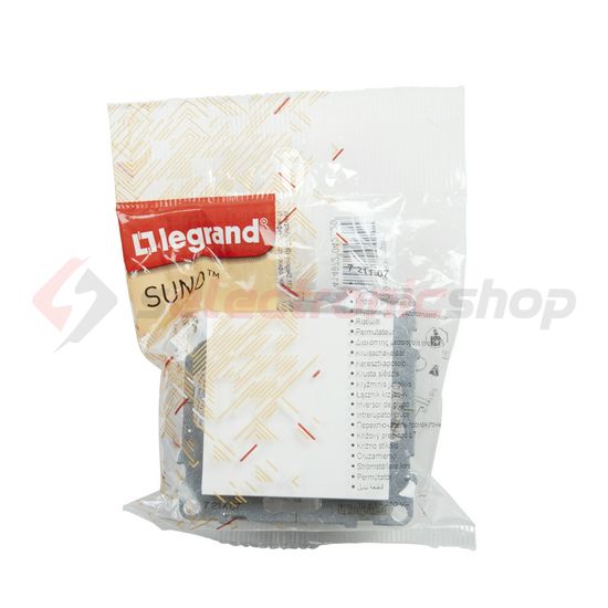 Suno 107 keresztkapcsoló 107 keresztkapcsoló betét közp. fedéllel fehér süllyesztett LEGRAND - 721107