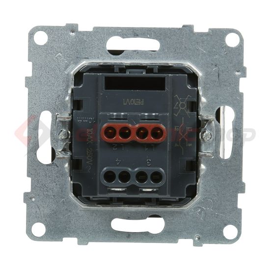 Suno 107 keresztkapcsoló 107 keresztkapcsoló betét közp. fedéllel fekete süllyesztett LEGRAND - 721407