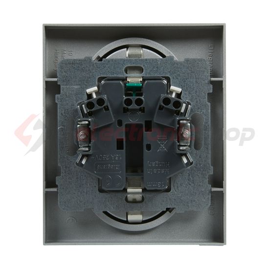 Suno 162/2 dugalj földelt gyerekzárral alumínium IP20 süllyesztett rugós LEGRAND - 721326