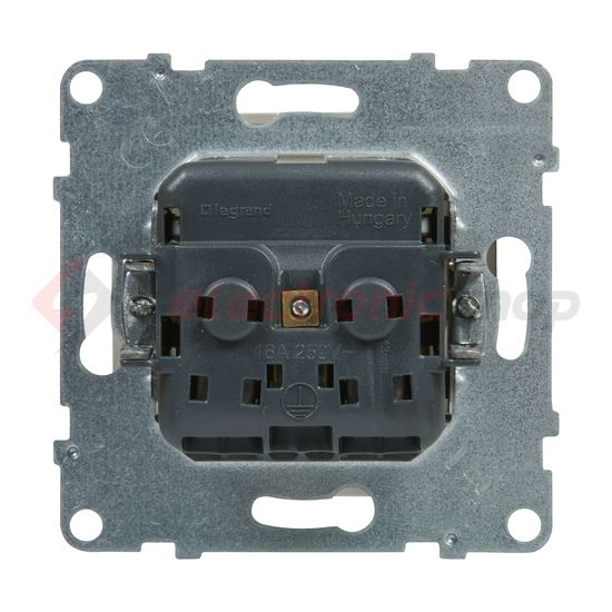 Suno 162 dugalj földelt gyerekzárral fehér IP20 süllyesztett rugós LEGRAND - 721120