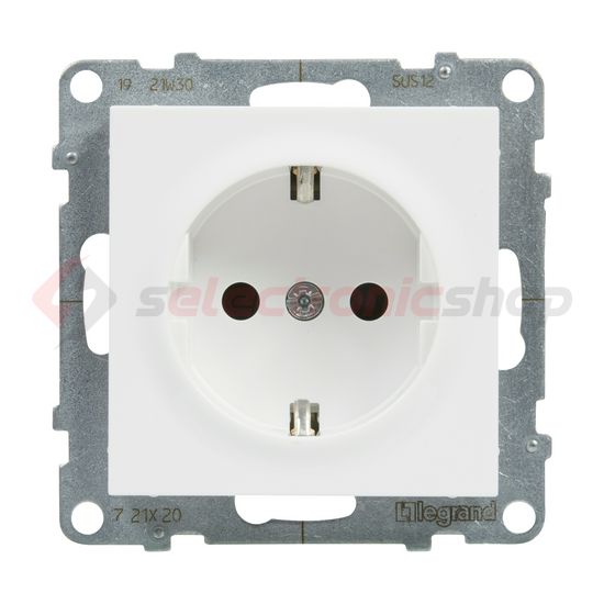 Suno 162 dugalj földelt gyerekzárral fehér IP20 süllyesztett rugós LEGRAND - 721120