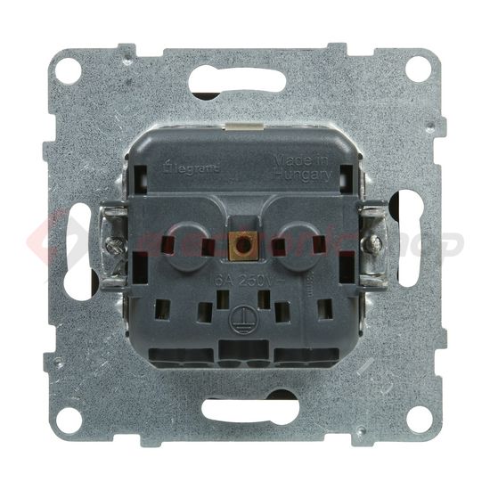 Suno 162 dugalj földelt gyerekzárral fekete IP20 süllyesztett rugós LEGRAND - 721420