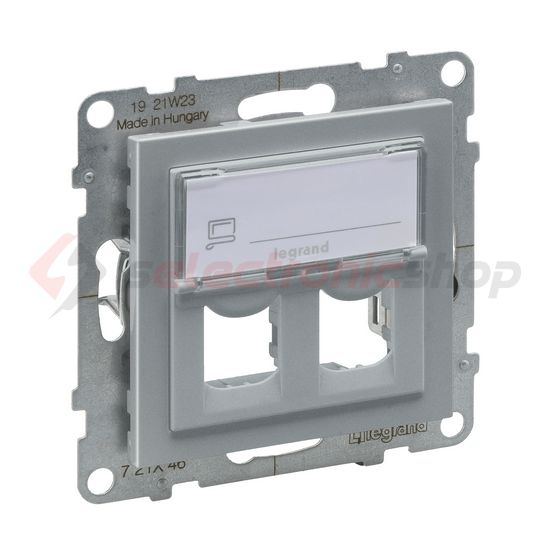 Suno adatcsatlakozó adapter kettős Keystone műanyag alumínium LEGRAND - 721346