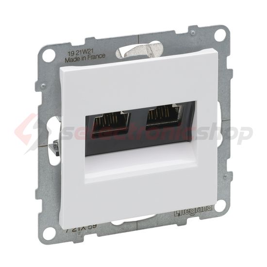 Suno adatcsatlakozó dugalj STP 2xRJ45 8(8) Cat6A(IEC) fehér LEGRAND - 721159