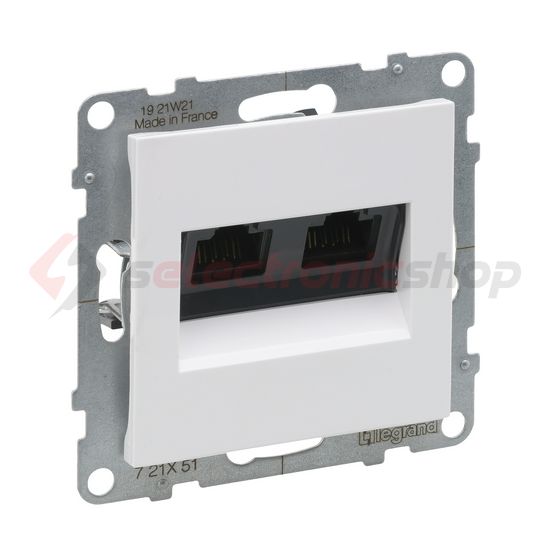 Suno adatcsatlakozó dugalj UTP 2xRJ45 8(8) Cat5e fehér LEGRAND - 721151