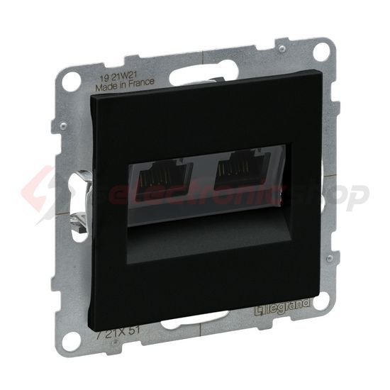 Suno adatcsatlakozó dugalj UTP 2xRJ45 8(8) Cat5e fekete LEGRAND - 721451