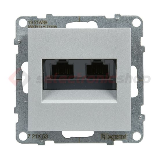 Suno adatcsatlakozó dugalj UTP 2xRJ45 8(8) Cat6 alumínium LEGRAND - 721353