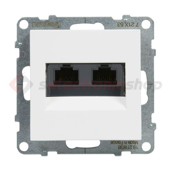 Suno adatcsatlakozó dugalj UTP 2xRJ45 8(8) Cat6 fehér LEGRAND - 721153