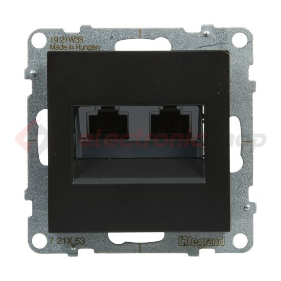 Suno adatcsatlakozó dugalj UTP 2xRJ45 8(8) Cat6 fekete LEGRAND - 721453