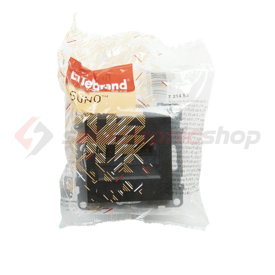 Suno adatcsatlakozó dugalj UTP 2xRJ45 8(8) Cat6 fekete LEGRAND - 721453