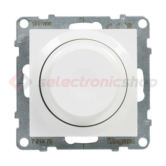 Suno fényerőszabályzó 2vez. betét közp. fedéllel forgatógomb fehér 5-300W süllyesztett LEGRAND - 721179