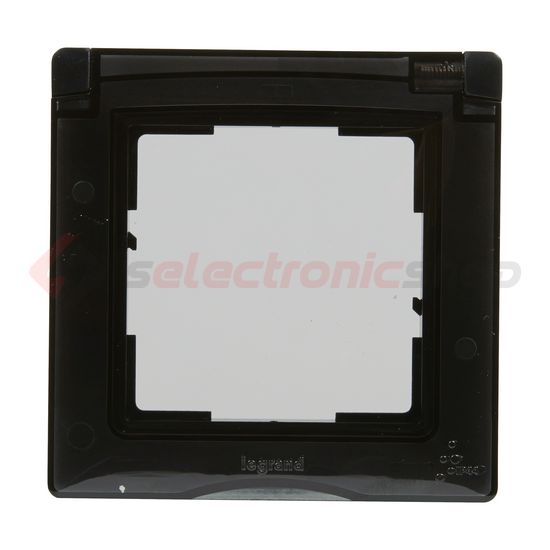 Suno keret 1-egység vízszintes és függőleges műanyag fekete csapófedeles LEGRAND - 721444