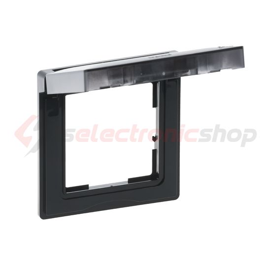 Suno keret 1-egység vízszintes és függőleges műanyag fekete csapófedeles LEGRAND - 721444