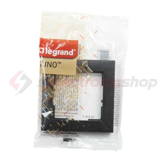 Suno keret 1-egység vízszintes és függőleges műanyag fekete lakkozott LEGRAND - 721521