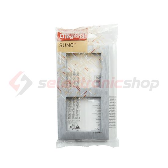 Suno keret 2-egység vízszintes és függőleges műanyag alumínium kefélt LEGRAND - 721562