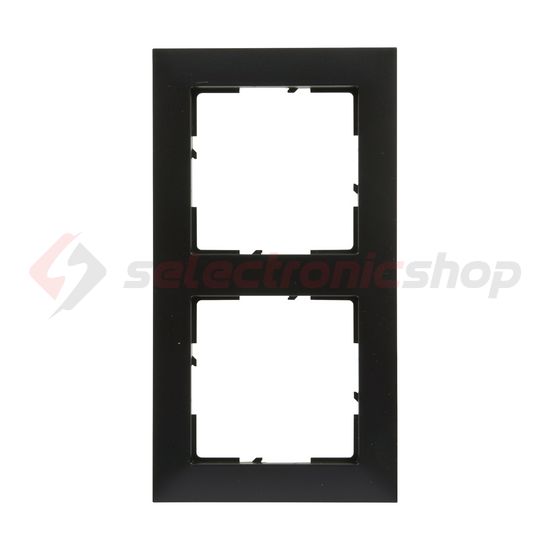 Suno keret 2-egység vízszintes és függőleges műanyag fekete lakkozott LEGRAND - 721522